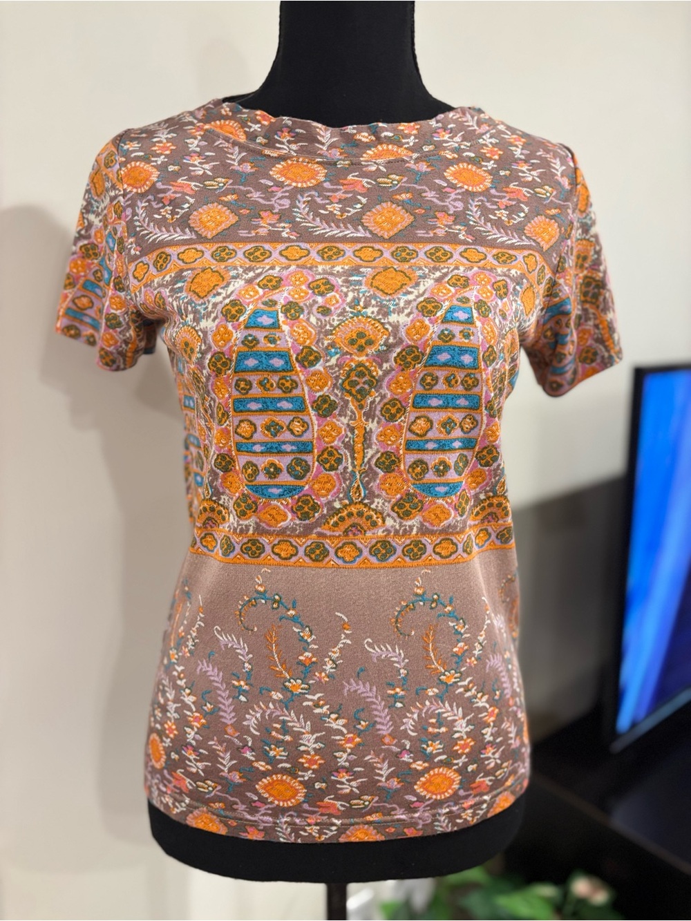 Lynn Ritchie Silk Blend T Bohemian Print Small